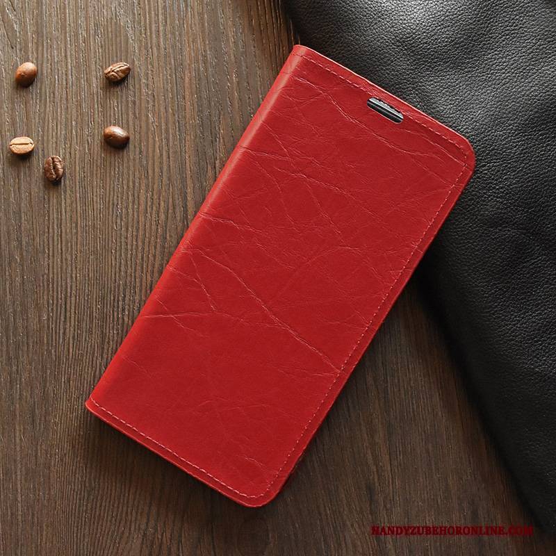 Hülle Motorola Edge Leder Dünne Rot, Case Motorola Edge Folio Handyhüllen Jeden Tag