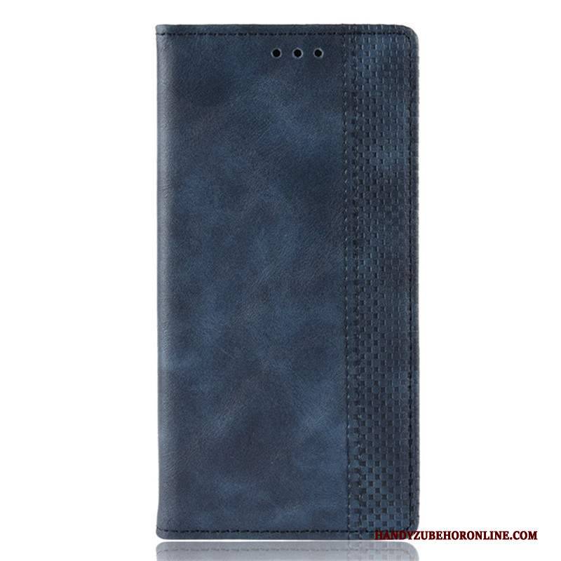 Hülle Motorola One Hyper Folio Blau Handyhüllen, Case Motorola One Hyper Weiche