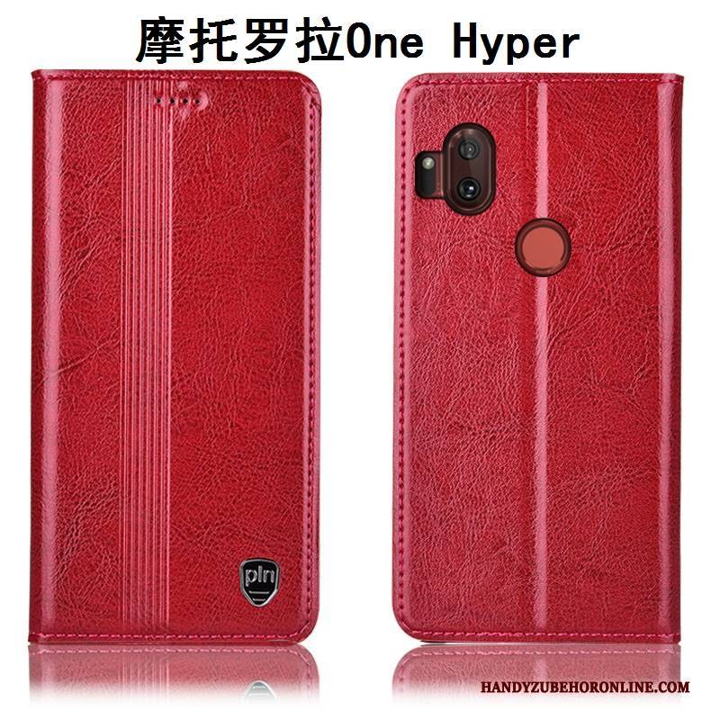 Hülle Motorola One Hyper Schutz Rot Handyhüllen, Case Motorola One Hyper Taschen