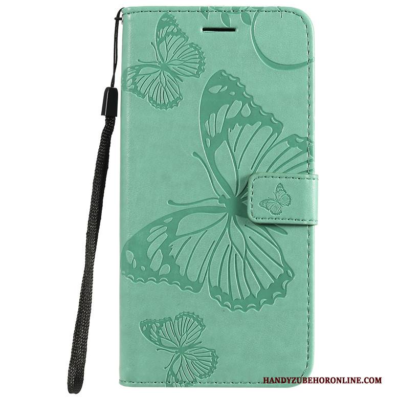 Hülle Motorola One Macro Folio Schmetterlingsblumen Lila, Case Motorola One Macro Schutz Handyhüllen