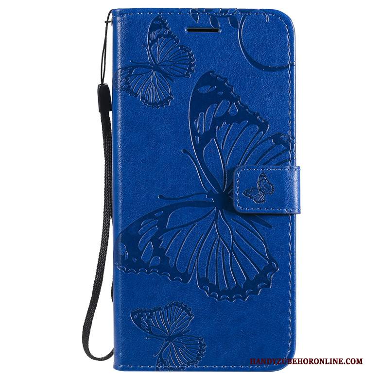 Hülle Motorola One Macro Folio Schmetterlingsblumen Lila, Case Motorola One Macro Schutz Handyhüllen