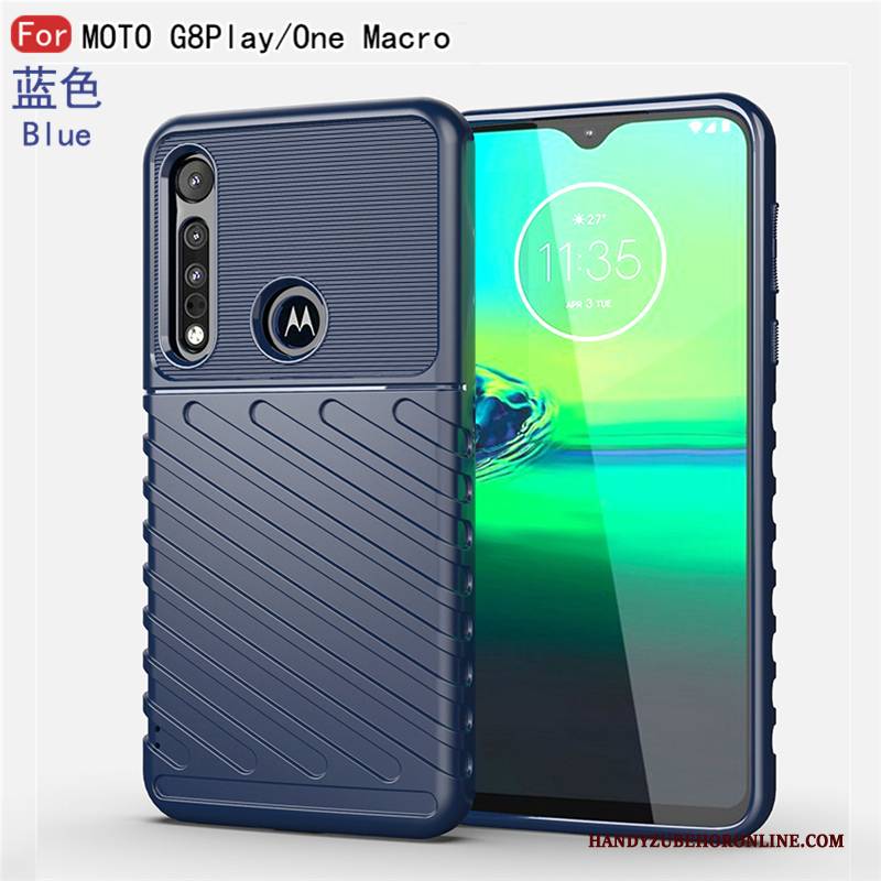 Hülle Motorola One Macro Weiche Schwarz Handyhüllen, Case Motorola One Macro Taschen Business Dünn