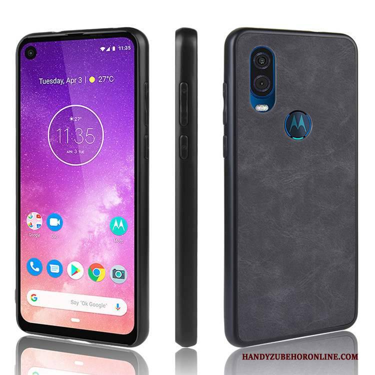 Hülle Motorola One Vision Schutz Handyhüllen Anti-sturz, Case Motorola One Vision Schwarz