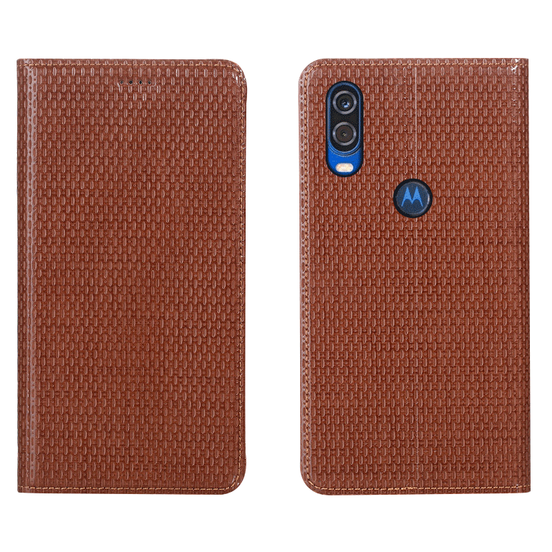 Hülle Motorola One Vision Schutz Handyhüllen Grün, Case Motorola One Vision Taschen