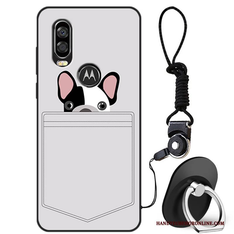 Hülle Motorola One Vision Schutz Rosa Anti-sturz, Case Motorola One Vision Kreativ Handyhüllen Trendmarke