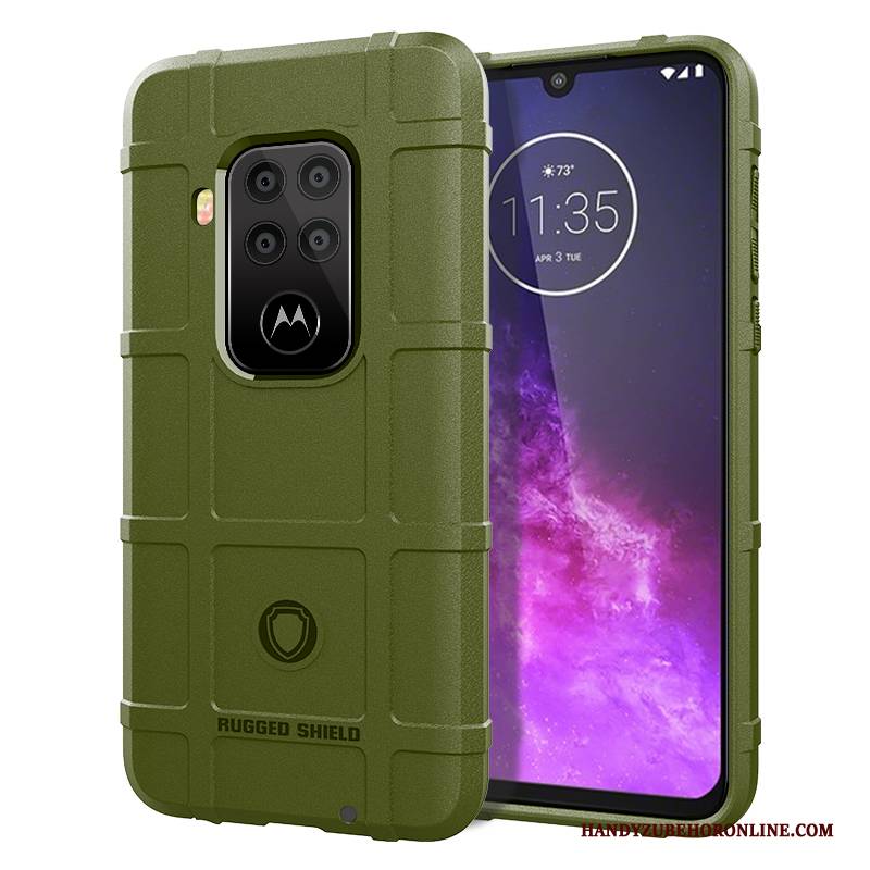 Hülle Motorola One Zoom Taschen Anti-sturz Pu, Case Motorola One Zoom Schutz Schwarz Handyhüllen