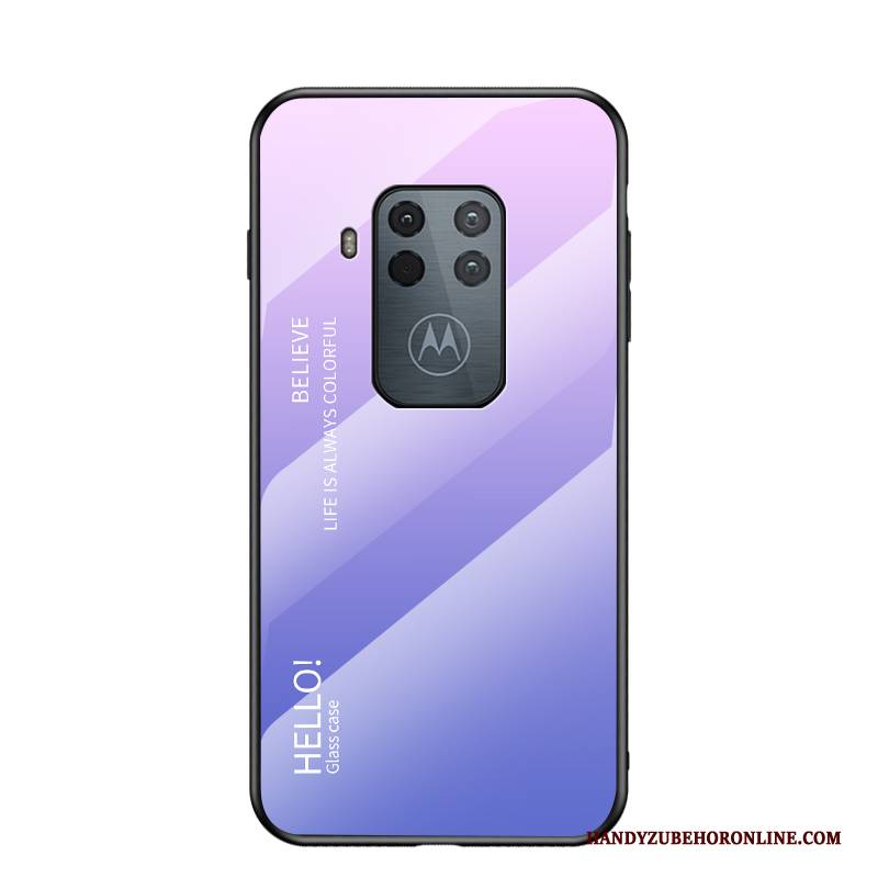 Hülle Motorola One Zoom Taschen Trend Lila, Case Motorola One Zoom Schutz Glas Handyhüllen