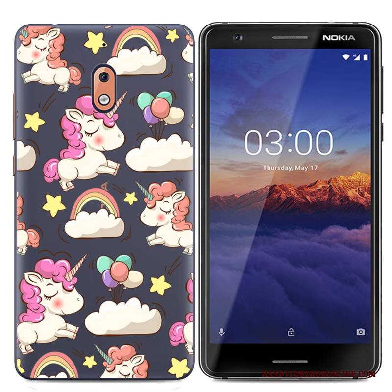 Hülle Nokia 2.1 Gemalt Handyhüllen Neu, Case Nokia 2.1 Kreativ Blau