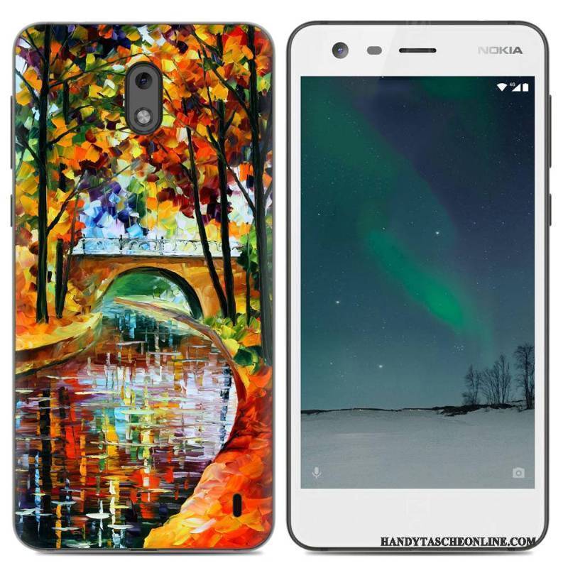 Hülle Nokia 2 Silikon Pu Handyhüllen, Case Nokia 2 Taschen Gelb Trend