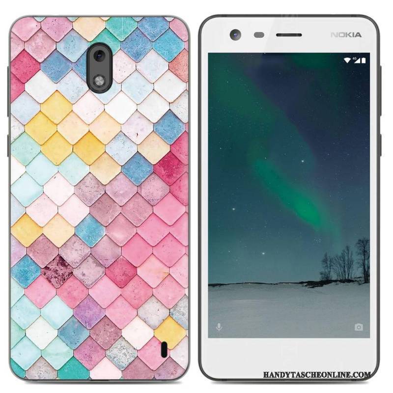 Hülle Nokia 2 Silikon Pu Handyhüllen, Case Nokia 2 Taschen Gelb Trend