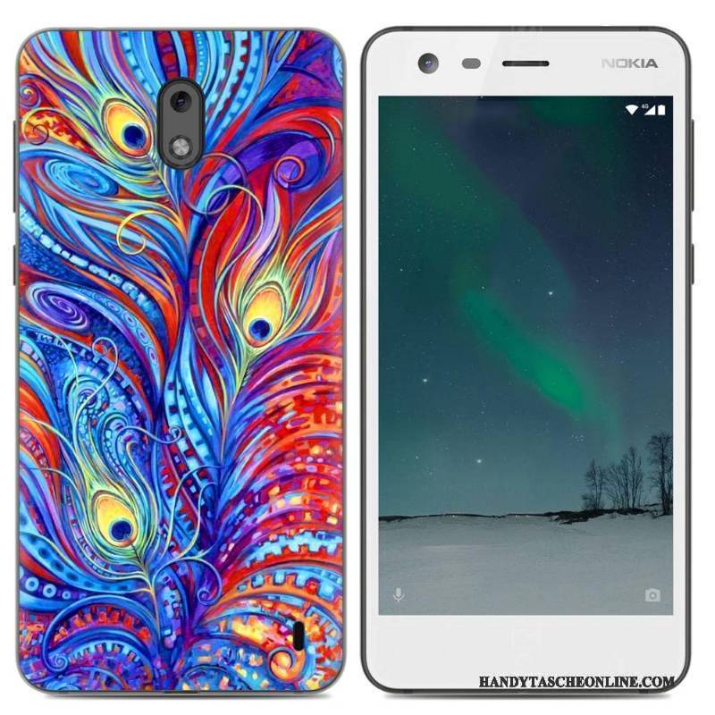 Hülle Nokia 2 Silikon Pu Handyhüllen, Case Nokia 2 Taschen Gelb Trend