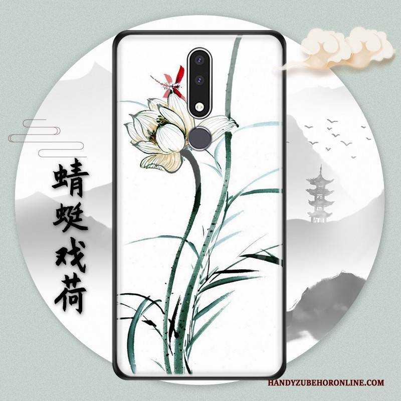 Hülle Nokia 3.1 Plus Schutz Glas Handyhüllen, Case Nokia 3.1 Plus Chinesische Art Wind