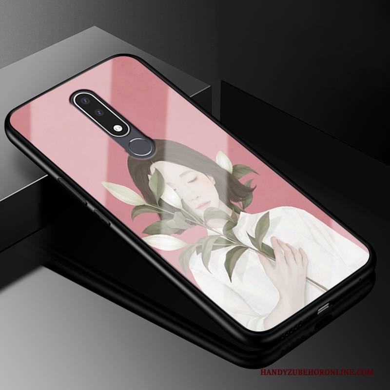 Hülle Nokia 3.1 Plus Silikon Wind Handyhüllen, Case Nokia 3.1 Plus Taschen Persönlichkeit Rosa