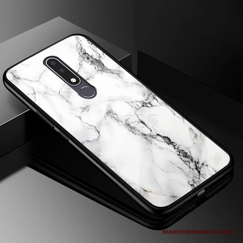 Hülle Nokia 3.1 Plus Taschen Trendmarke Glas, Case Nokia 3.1 Plus Weiche Liebhaber Anti-sturz