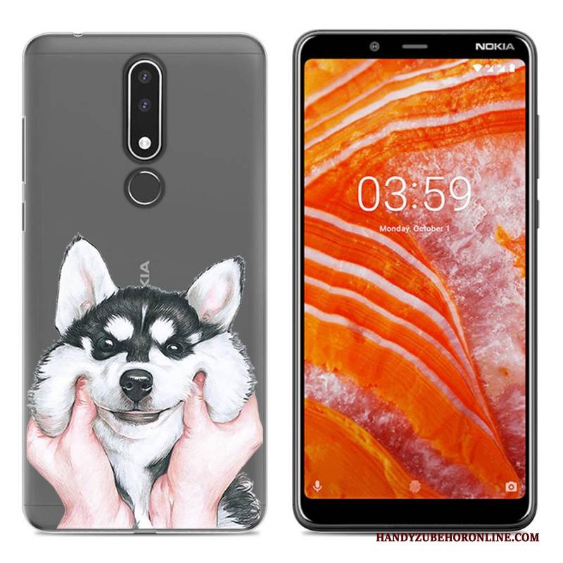 Hülle Nokia 3.1 Plus Weiche Einfach Handyhüllen, Case Nokia 3.1 Plus Gemalt Neu Grün