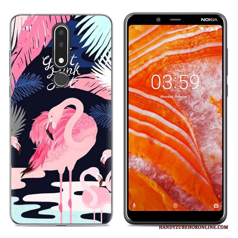 Hülle Nokia 3.1 Plus Weiche Einfach Handyhüllen, Case Nokia 3.1 Plus Gemalt Neu Grün