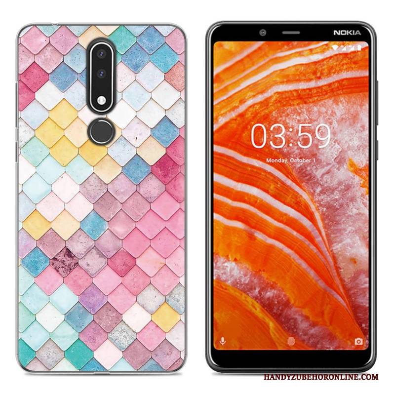 Hülle Nokia 3.1 Plus Weiche Einfach Handyhüllen, Case Nokia 3.1 Plus Gemalt Neu Grün