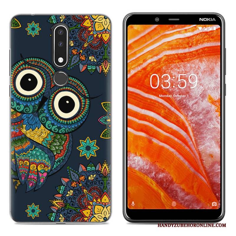 Hülle Nokia 3.1 Plus Weiche Einfach Handyhüllen, Case Nokia 3.1 Plus Gemalt Neu Grün