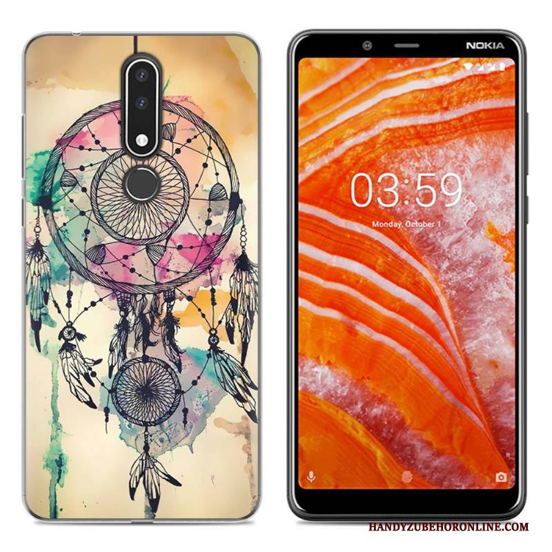 Hülle Nokia 3.1 Plus Weiche Einfach Handyhüllen, Case Nokia 3.1 Plus Gemalt Neu Grün