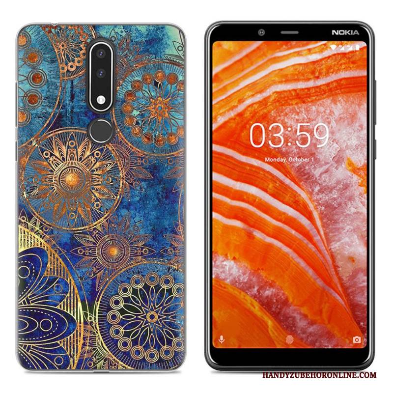 Hülle Nokia 3.1 Plus Weiche Einfach Handyhüllen, Case Nokia 3.1 Plus Gemalt Neu Grün