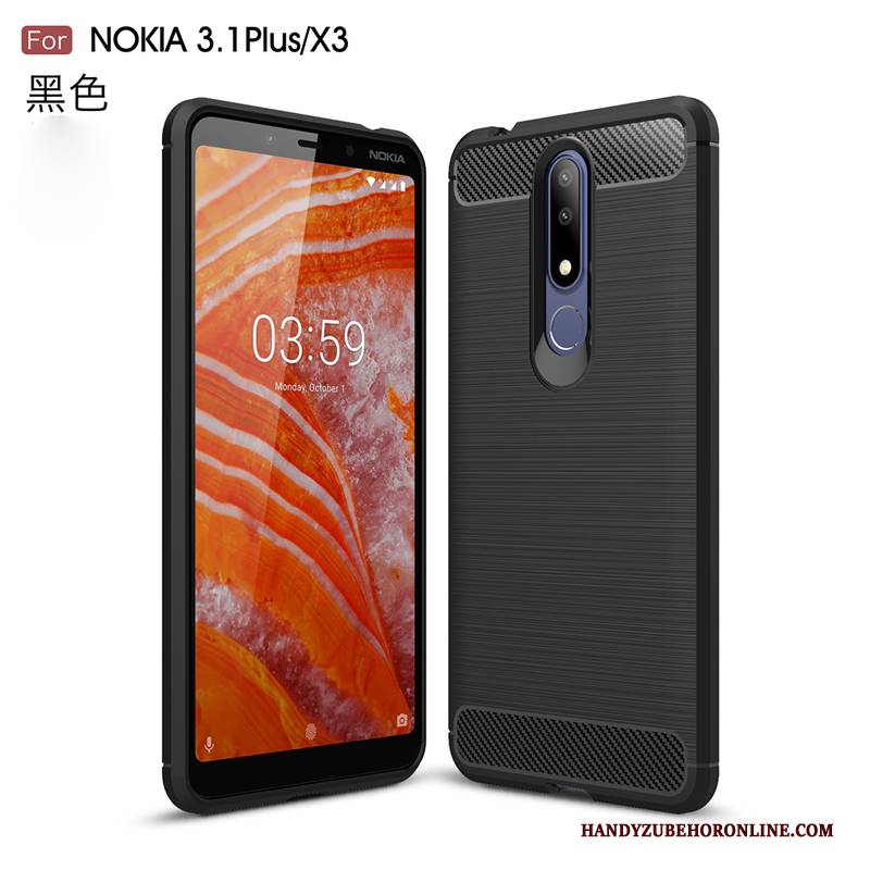 Hülle Nokia 3.1 Plus Weiche Muster Grau, Case Nokia 3.1 Plus Taschen Handyhüllen Trend