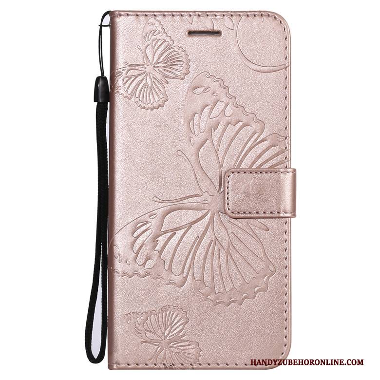 Hülle Nokia 3.2 Silikon Blumen Schmetterling, Case Nokia 3.2 Taschen Handyhüllen Rosa