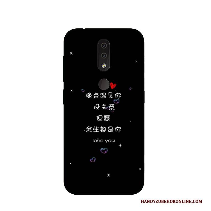 Hülle Nokia 4.2 Karikatur Nubuck Anti-sturz, Case Nokia 4.2 Taschen Blau Handyhüllen