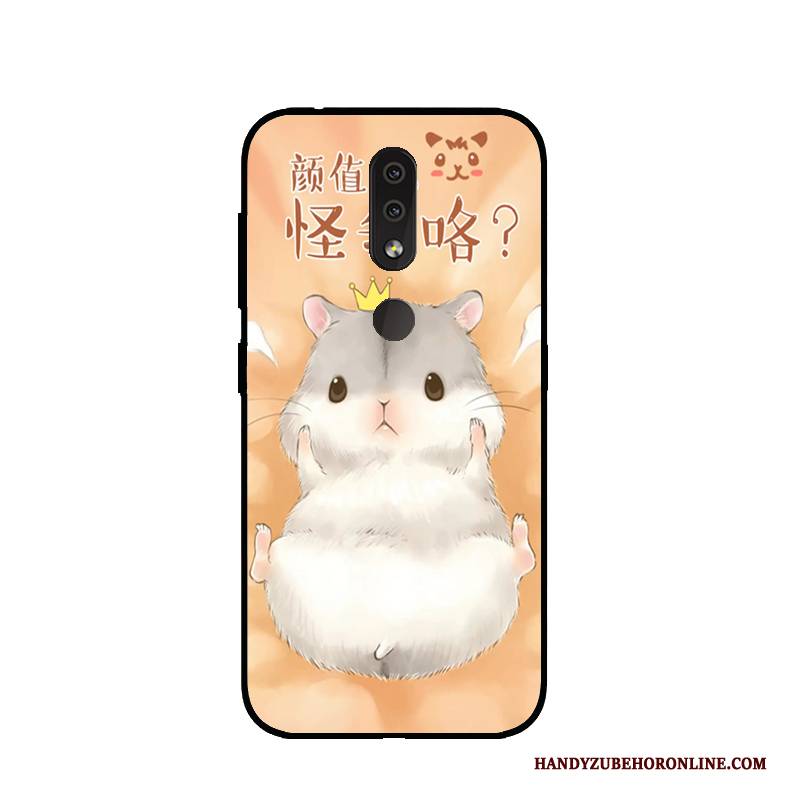 Hülle Nokia 4.2 Karikatur Nubuck Anti-sturz, Case Nokia 4.2 Taschen Blau Handyhüllen