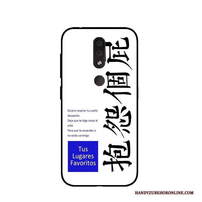 Hülle Nokia 4.2 Karikatur Nubuck Anti-sturz, Case Nokia 4.2 Taschen Blau Handyhüllen