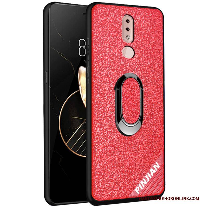 Hülle Nokia 4.2 Silikon Muster Rot, Case Nokia 4.2 Leder Nubuck Handyhüllen