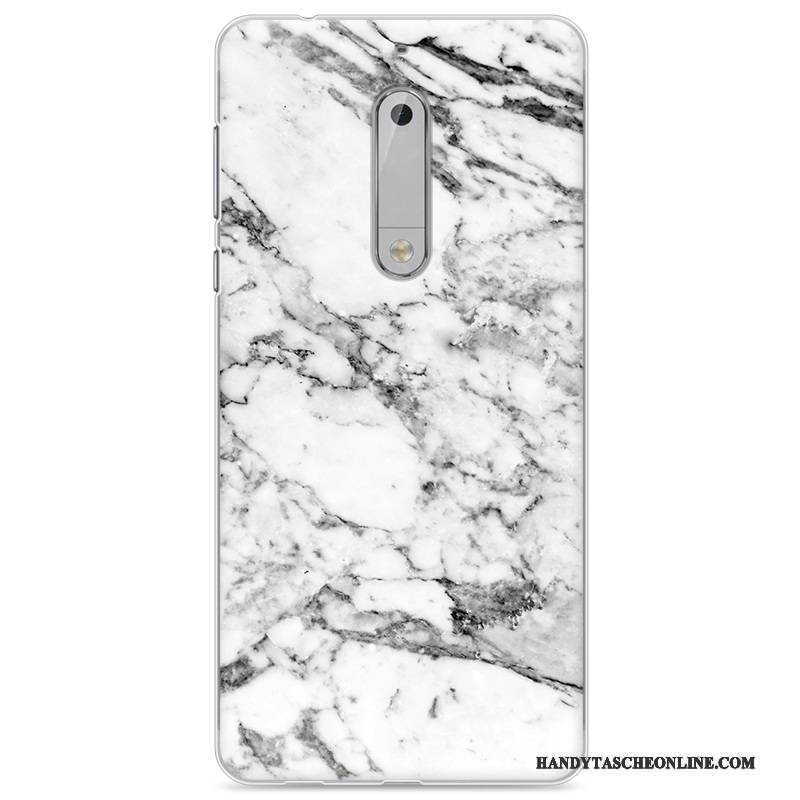 Hülle Nokia 5 Gemalt Handyhüllen Holz, Case Nokia 5 Taschen Grau Anti-sturz