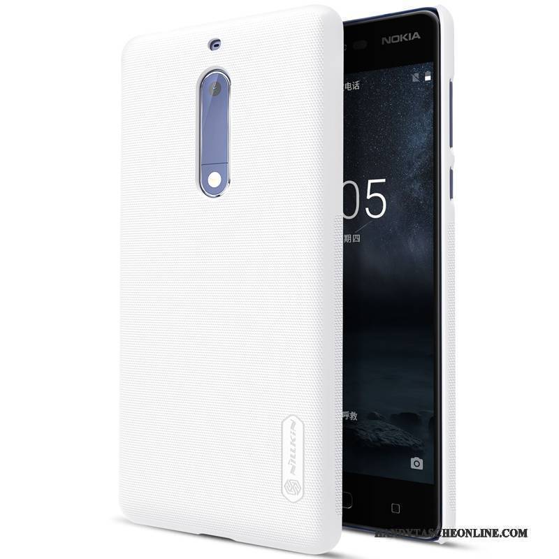 Hülle Nokia 5 Schutz Anti-sturz Schwer, Case Nokia 5 Weiß Nubuck