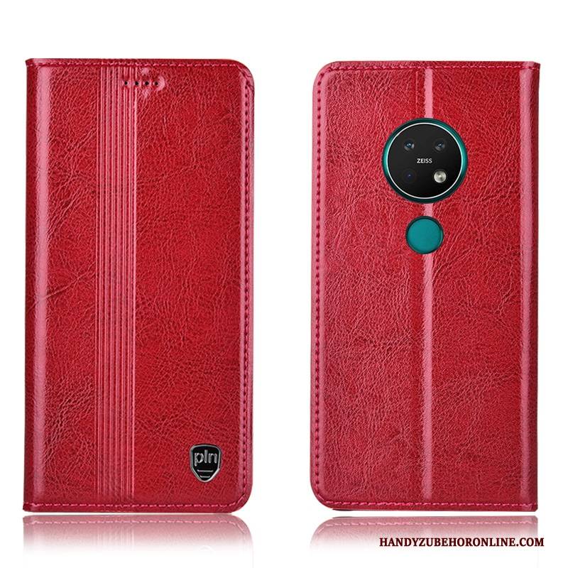 Hülle Nokia 6.2 Folio Rot Handyhüllen, Case Nokia 6.2 Taschen Anti-sturz