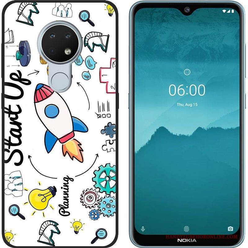 Hülle Nokia 6.2 Kreativ Handyhüllen Nubuck, Case Nokia 6.2 Weiche Trend Schwarz