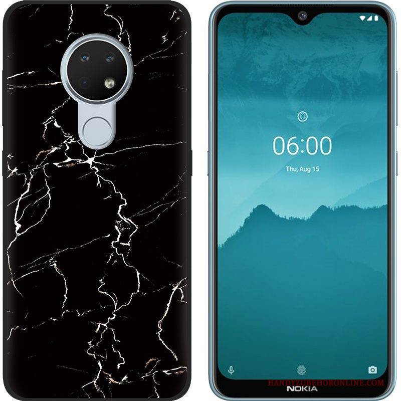 Hülle Nokia 6.2 Kreativ Handyhüllen Nubuck, Case Nokia 6.2 Weiche Trend Schwarz