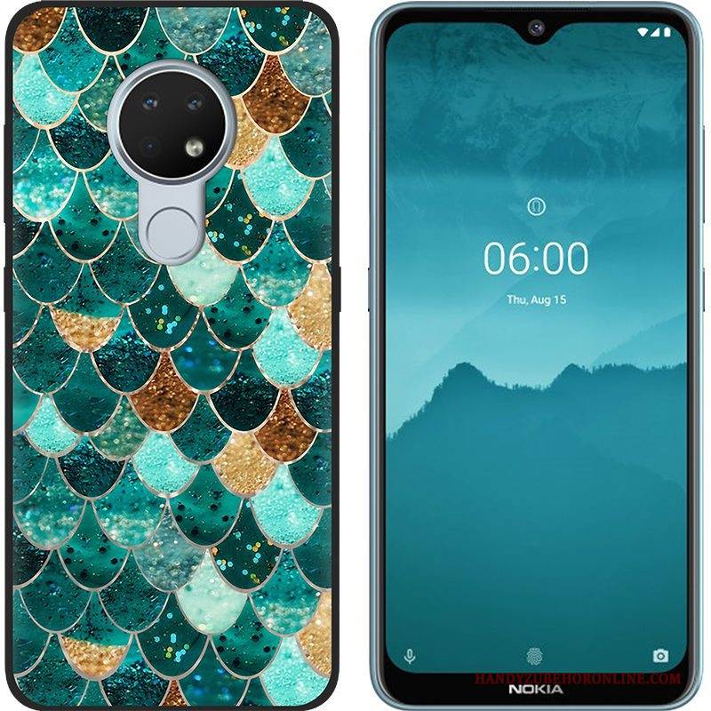 Hülle Nokia 6.2 Kreativ Handyhüllen Nubuck, Case Nokia 6.2 Weiche Trend Schwarz