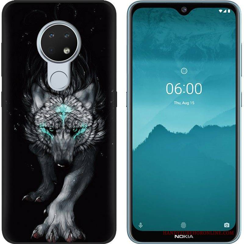 Hülle Nokia 6.2 Kreativ Handyhüllen Nubuck, Case Nokia 6.2 Weiche Trend Schwarz