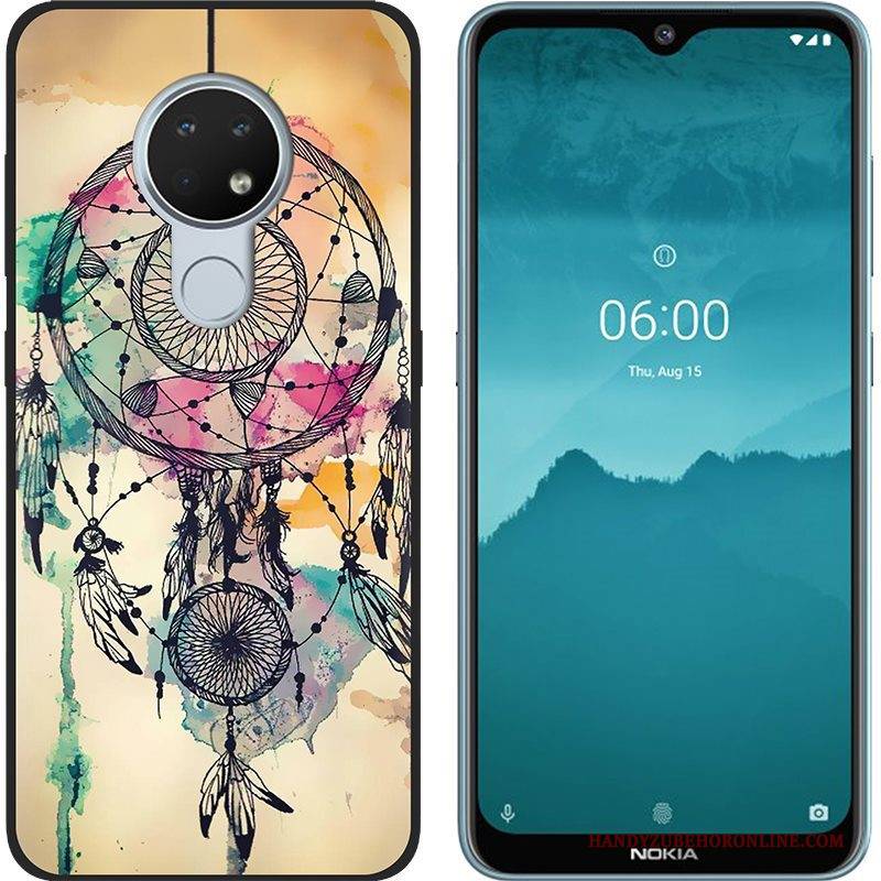 Hülle Nokia 6.2 Kreativ Handyhüllen Nubuck, Case Nokia 6.2 Weiche Trend Schwarz