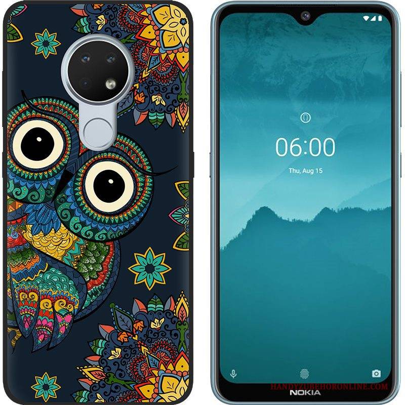 Hülle Nokia 6.2 Kreativ Handyhüllen Nubuck, Case Nokia 6.2 Weiche Trend Schwarz