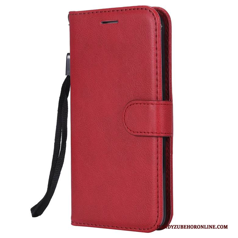 Hülle Nokia 6.2 Lederhülle Handyhüllen Anti-sturz, Case Nokia 6.2 Taschen Rot