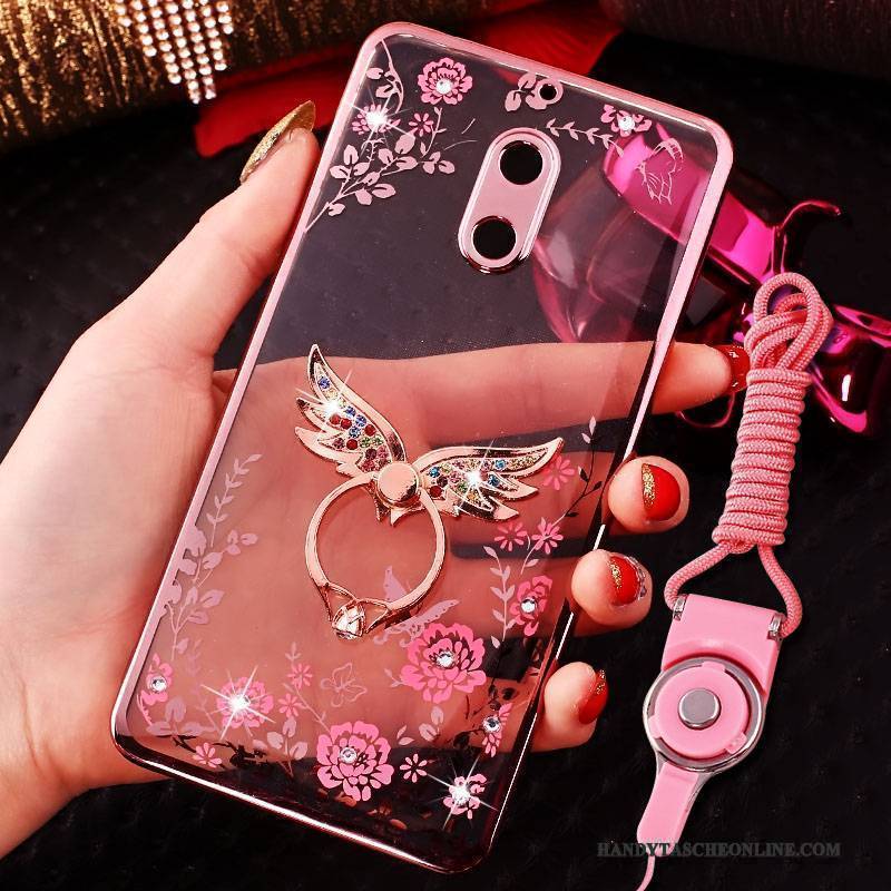 Hülle Nokia 6 Kreativ Rosa Trend, Case Nokia 6 Strass Handyhüllen Ring