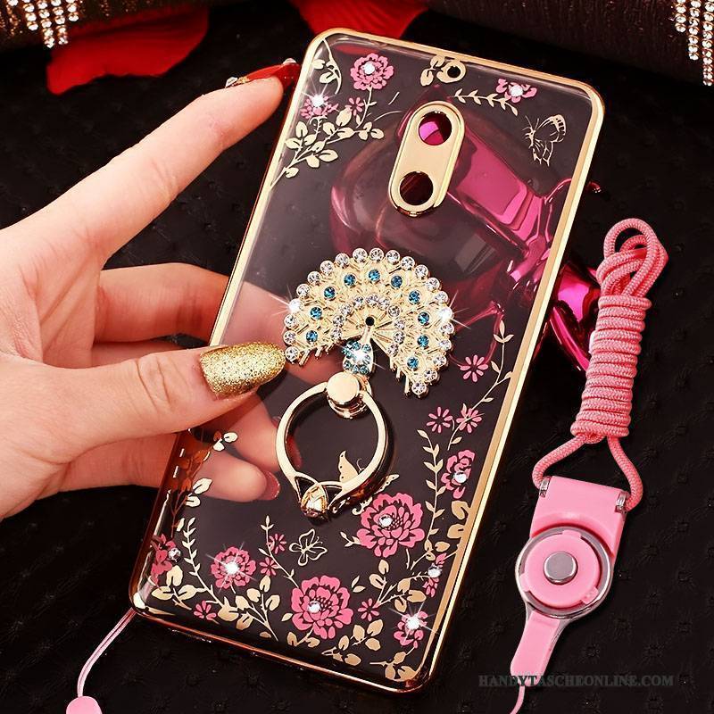 Hülle Nokia 6 Kreativ Rosa Trend, Case Nokia 6 Strass Handyhüllen Ring