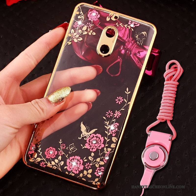 Hülle Nokia 6 Kreativ Rosa Trend, Case Nokia 6 Strass Handyhüllen Ring