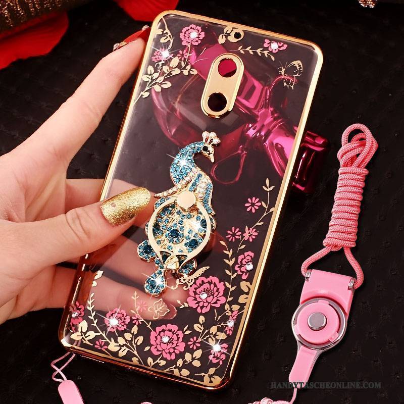 Hülle Nokia 6 Kreativ Rosa Trend, Case Nokia 6 Strass Handyhüllen Ring