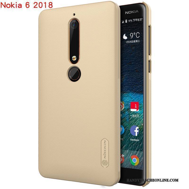 Hülle Nokia 6 Schutz Gold Schwarz, Case Nokia 6 Schwer Handyhüllen