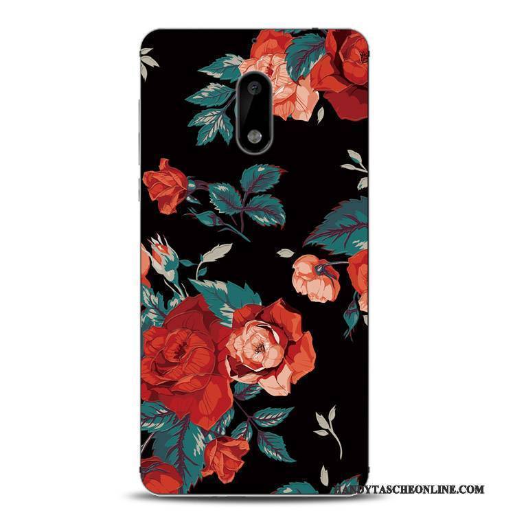 Hülle Nokia 6 Silikon Blumen Handyhüllen, Case Nokia 6 Farbe Mini