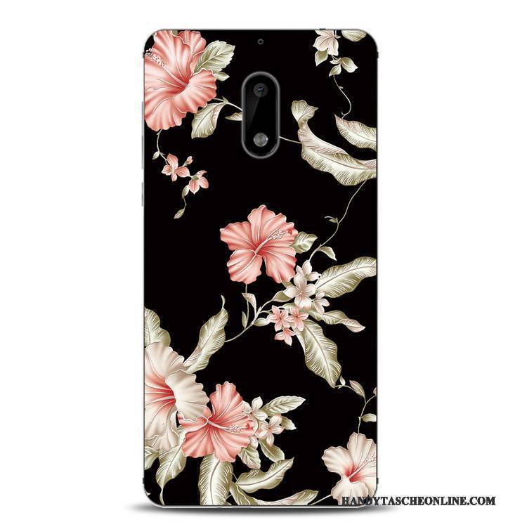 Hülle Nokia 6 Silikon Blumen Handyhüllen, Case Nokia 6 Farbe Mini