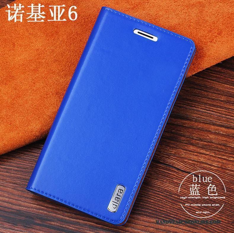 Hülle Nokia 6 Silikon Neu Blau, Case Nokia 6 Lederhülle