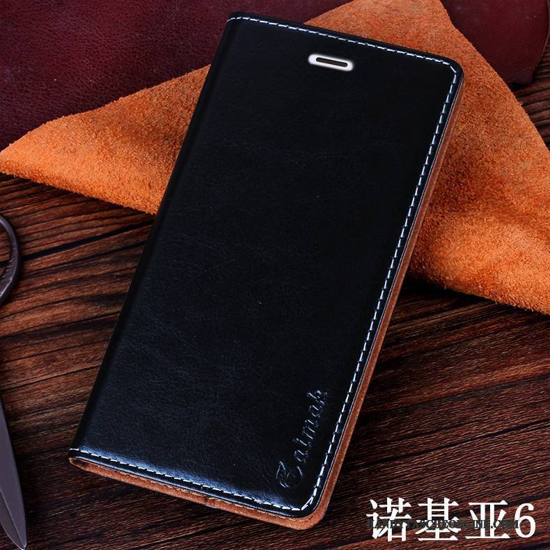 Hülle Nokia 6 Taschen Anti-sturz Blau, Case Nokia 6 Schutz