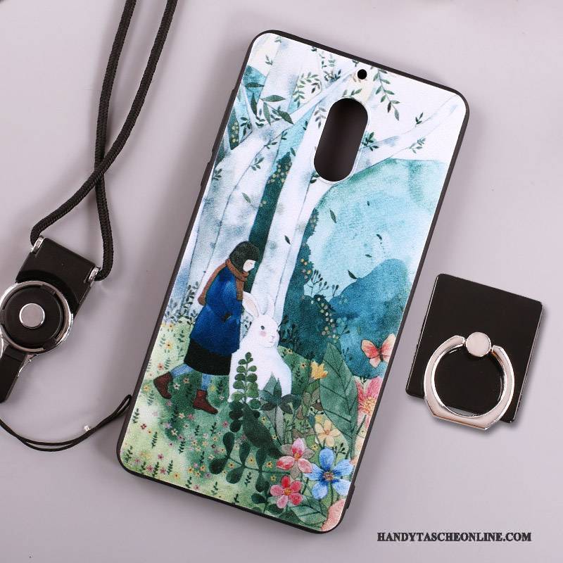 Hülle Nokia 6 Taschen Hängender Hals Ring, Case Nokia 6 Schutz Weiß Handyhüllen